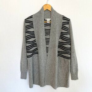 ALBERTO MAKALI Women's Size Small Open Front Shawl Collar Cardigan Sweater